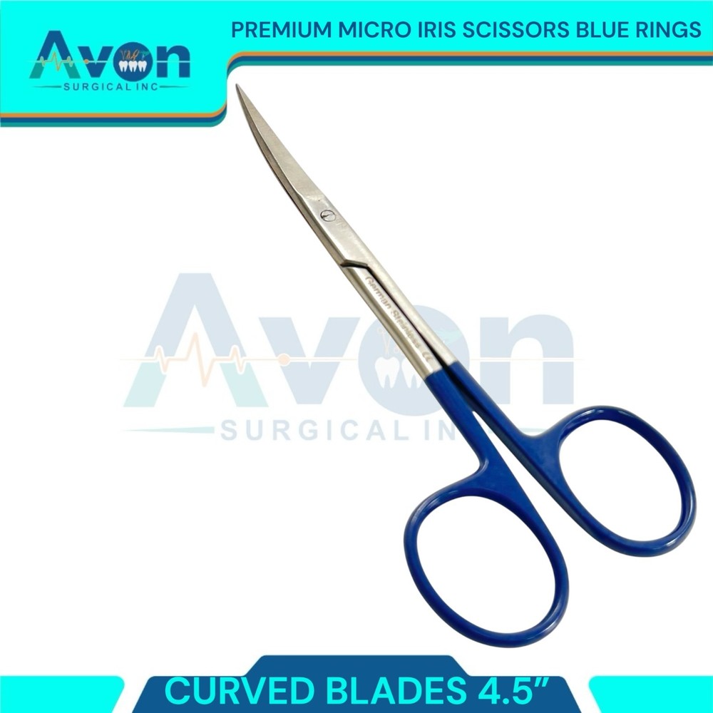4.5" Iris Scissors with Sharp Curved Blades Precise Dissections Premium Grade