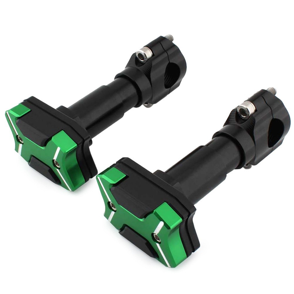 Universal Modified Engine Guard Crash Bar Frame Protector 22mm-30mm Pair Green