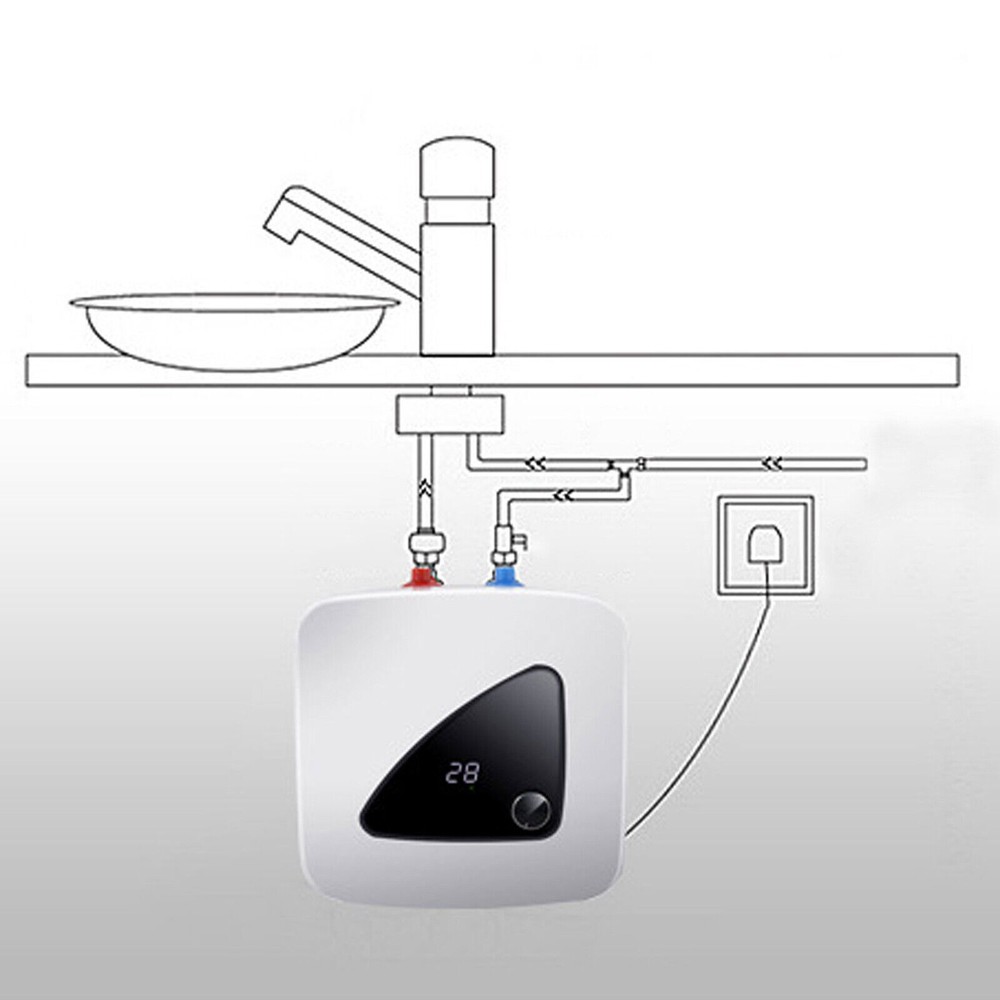 1500W Electric Instant Water Heater Hot Water Heater Under Sink For Kitchen 110V