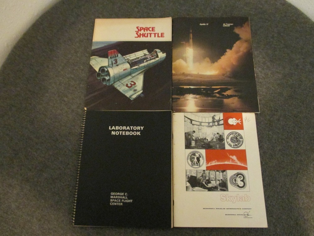 NASA APOLLO/SKYLAB/SHUTTLE+LABORATORY NOTEBOOK- MSFC AEROSPACE ENGINEER DESK LOT