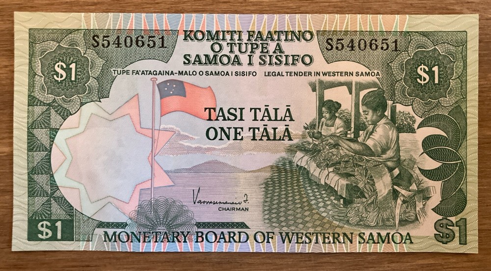 Western Samoa Banknote. 1 Tala, Dated 1980. Unc. P19.