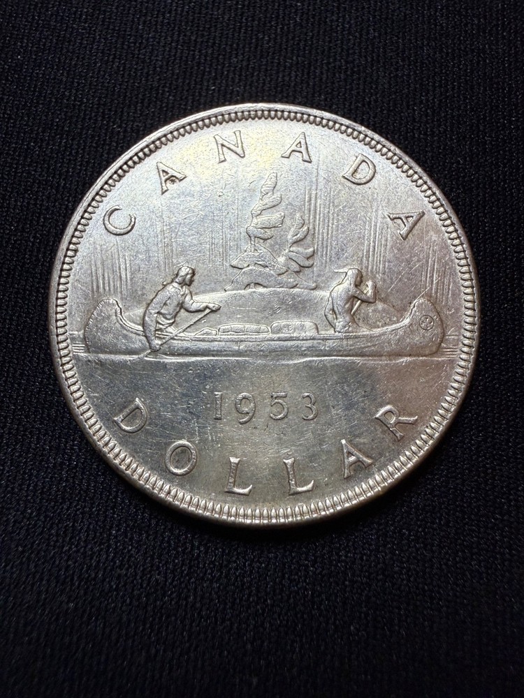 1953 Canada Silver Dollar Coin