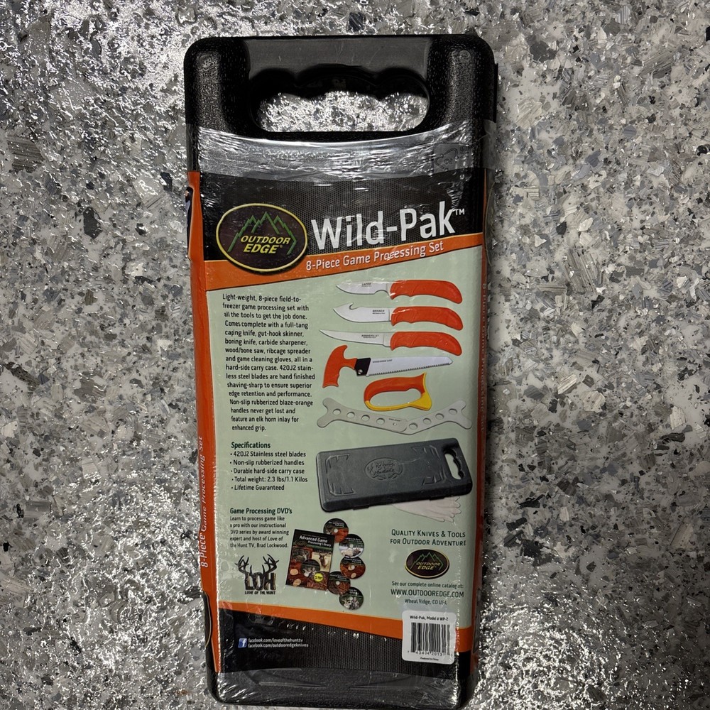 Outdoor Edge Wild Pak 8 Piece Game Processing Set WP-2 #20131