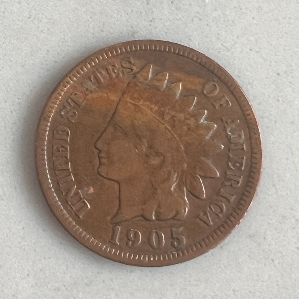 1905 US Indian Head One Cent Penny