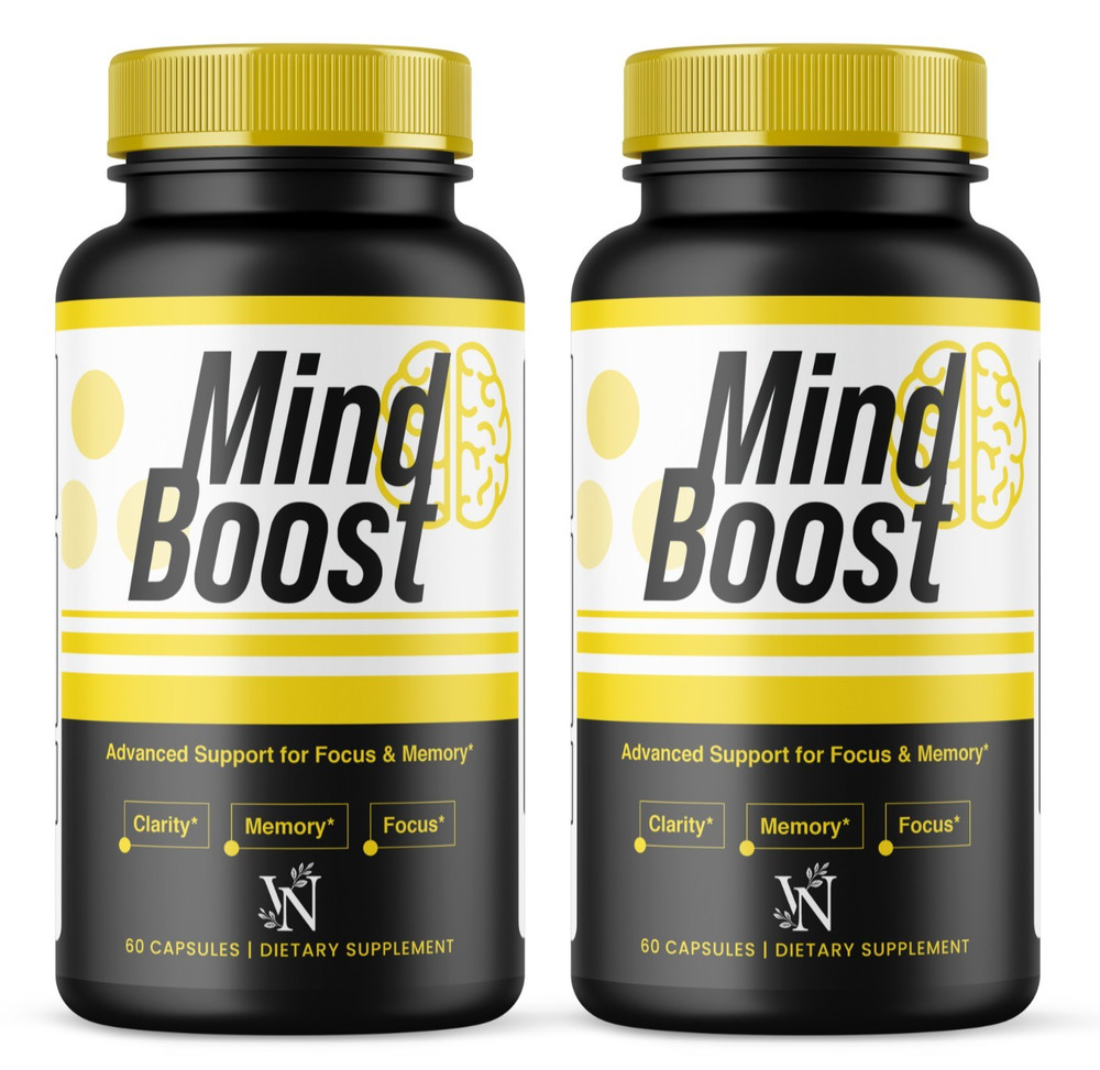 Mind Boost Pills, Mindboost for Clarity Memory & Focus 2 Pack 120 Capsules