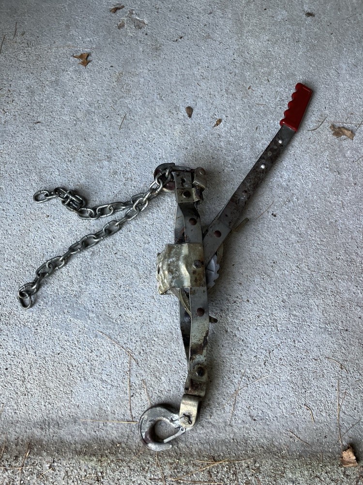 Heavy Duty Hand Cable Puller Come Along Winch Hoist with Hook & Chain