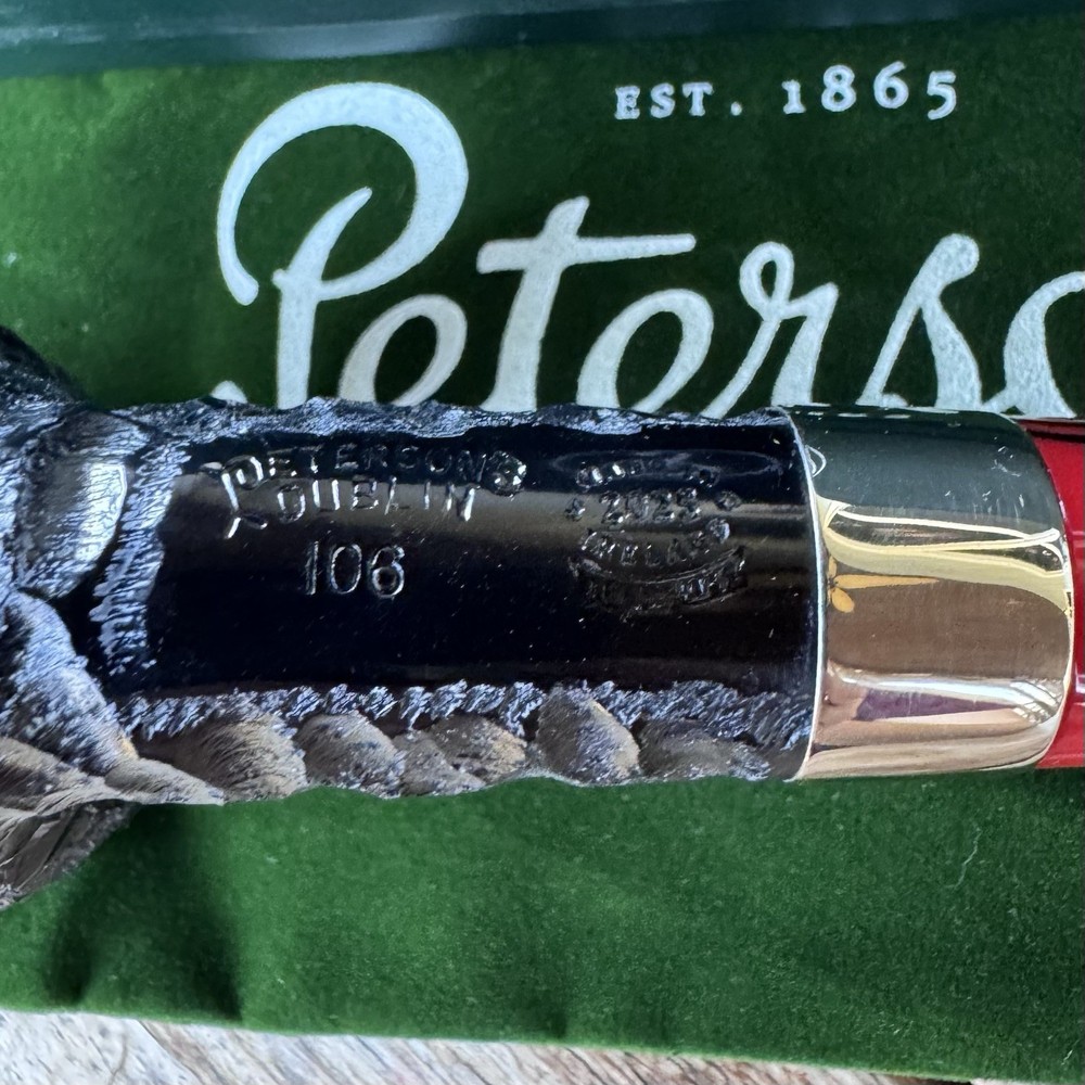Peterson Dracula Rusticated Billiard (106) Fishtail Pipe - New