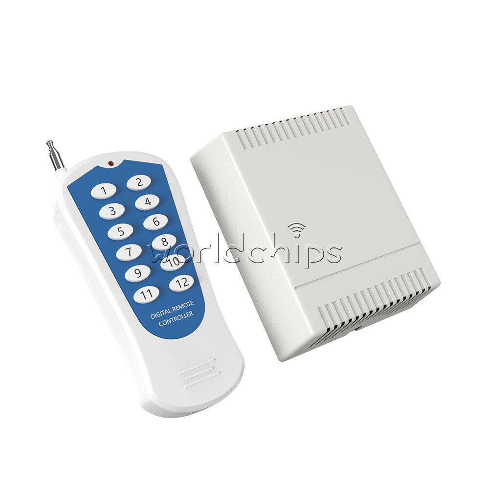 12v 12CH relay wireless RF Remote Control Switch Transmitter + Receiver