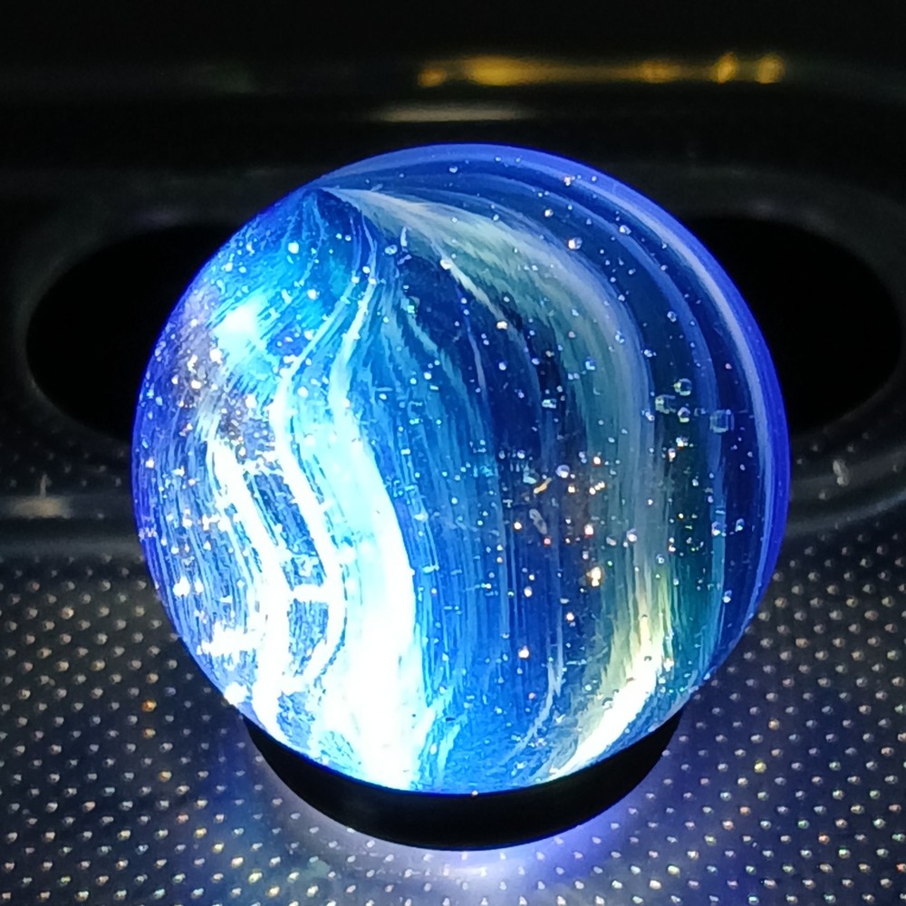 .61" Vintage Vitro Blue Phantom Conqueror Marble #Q98