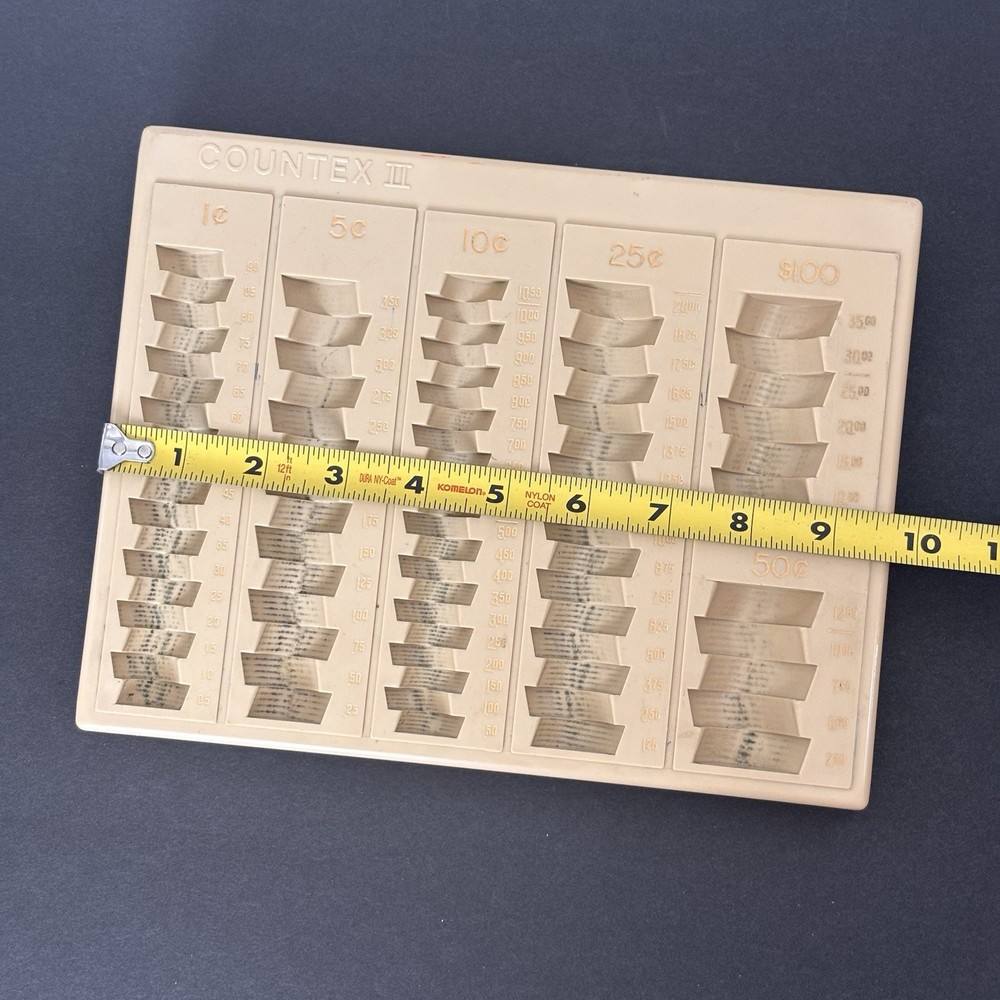 MMF Countex II One-Piece Plastic Coin Counting Tray & Sorter