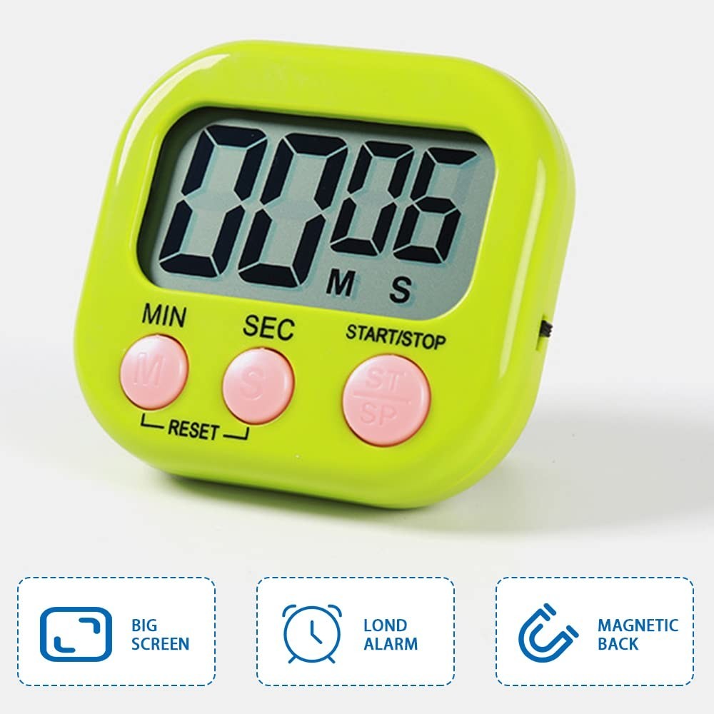 Digital Timer Kitchen, Magnetic Display, Clear And Ioud Countdown/Countdown Alar
