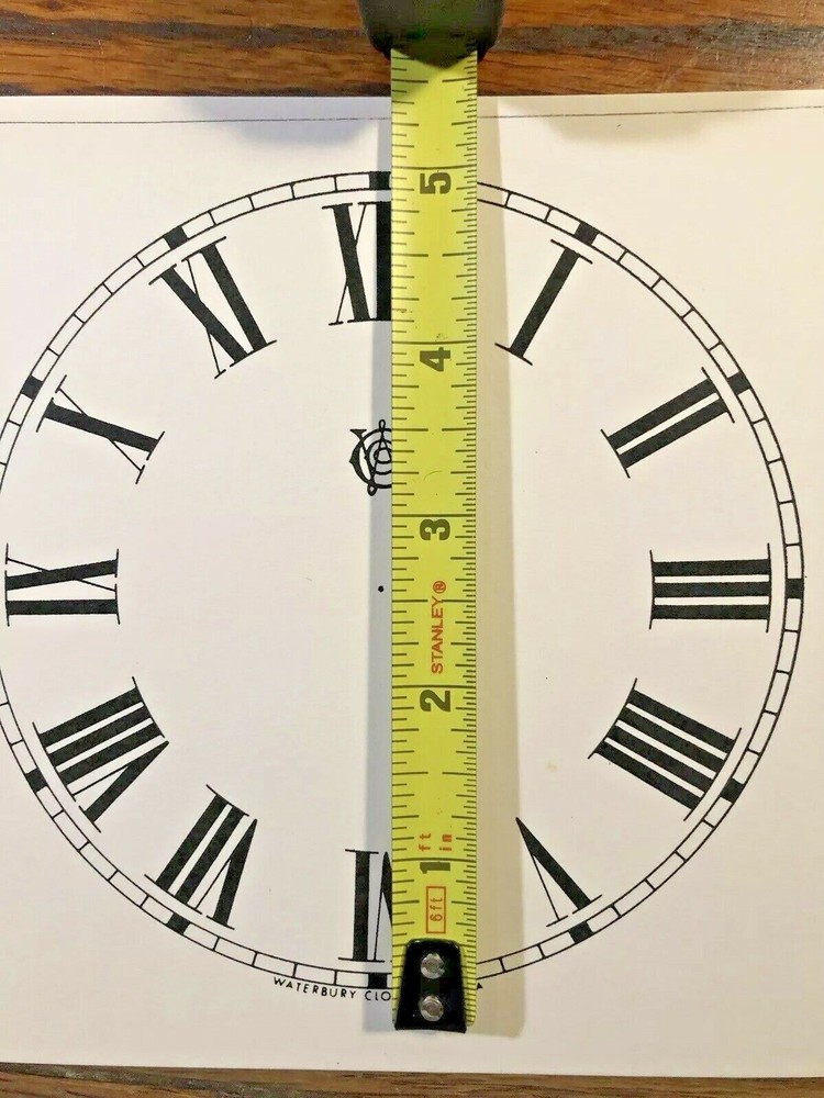 5 Inch Waterbury Clock Replacement Paper Dial (Lot 148)