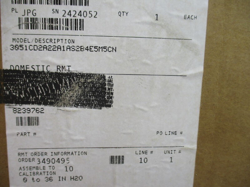 ROSEMOUNT 3051CD2A22A1AS2B4E5M5CN 10.5-55VDC 275PSI NSMP