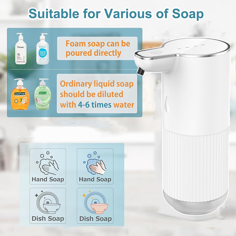 Automatic Touchless Foaming Soap Dispenser IR Sensor for Kitchen Bathroom 350ML