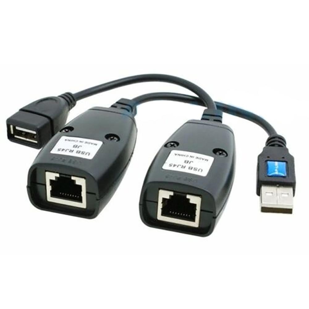 USB Extension Ethernet RJ45 Cat5e/6 Cable LAN Adapter Extender Over Repeater C