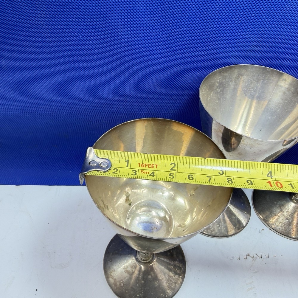 Wine Goblet X 4 Primrose Plate Made In Spain Grapevine Pattern Plate On Copper