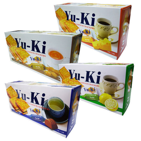 YU-KI Sandwich Cracker Cheese/ Peanut/ Chocolate/ Lemon 150g (Select)