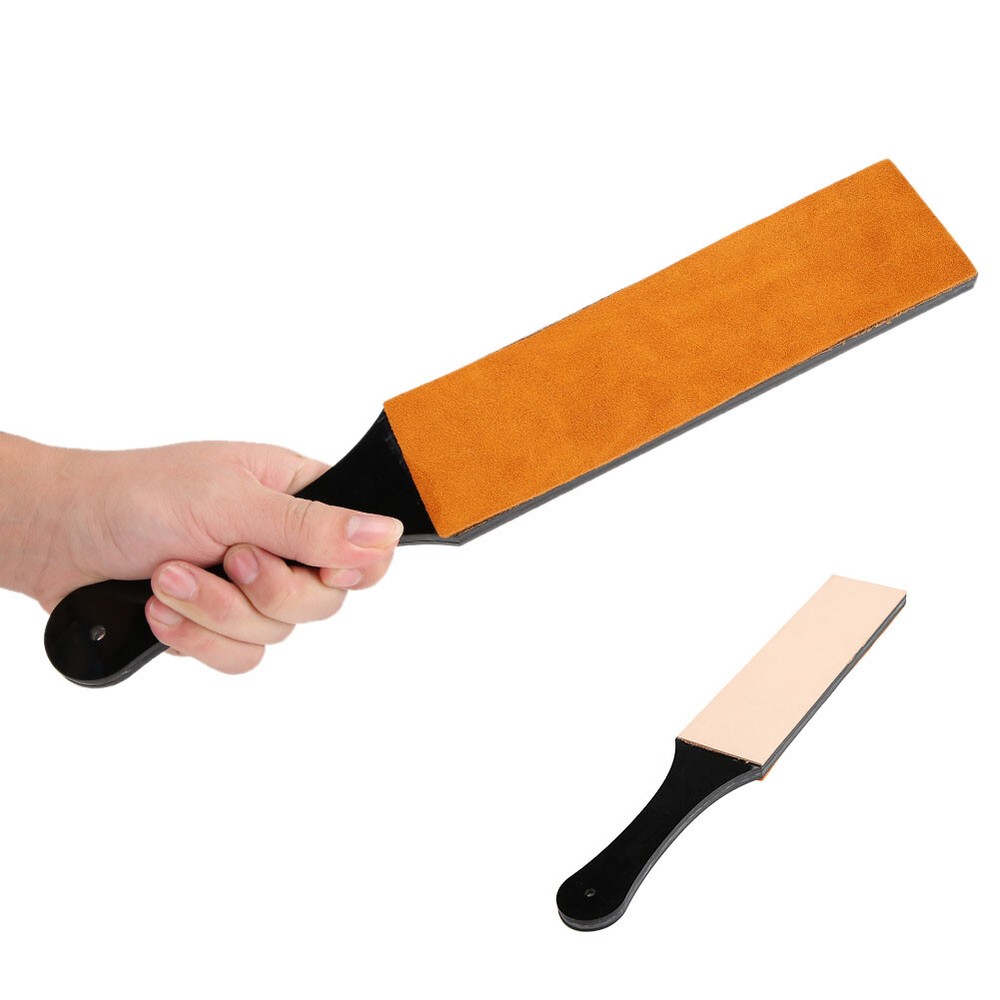 (Large Size)Double-Sided Leather Sharpening Strop Knife Blade Sharpener JFF
