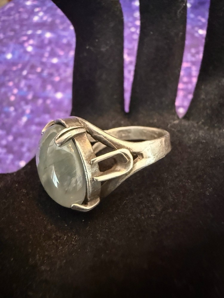 Beautiful Native American Custom Labradorite sterling Ring Signed