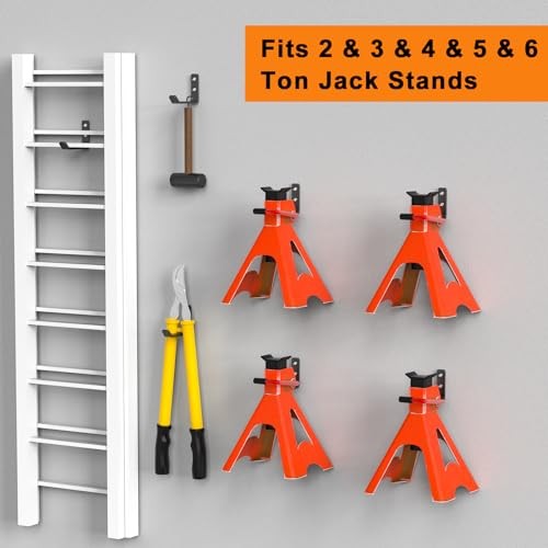 Jack Stand Wall Mount Organizer, Car Jack Stands Wall Hooks for Hanging,