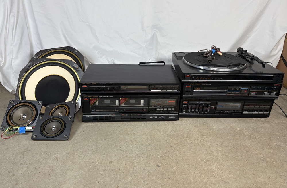 Fisher Studio Standard Stereo Component System Lot Turntable Speakers Untested