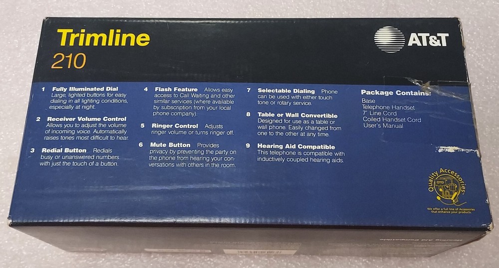 TRIMLINE 210 TELEPHONE - AT&T - PREOWNED