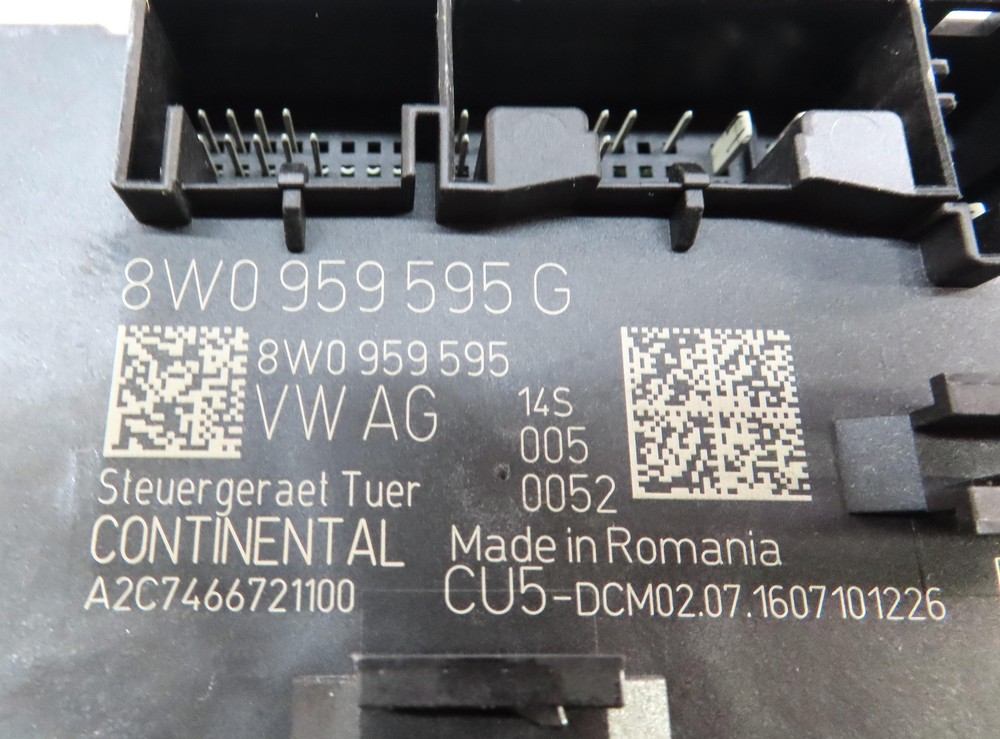 2017 AUDI A4 (B9 8W) REAR RIGHT DOOR CONTROL MODULE