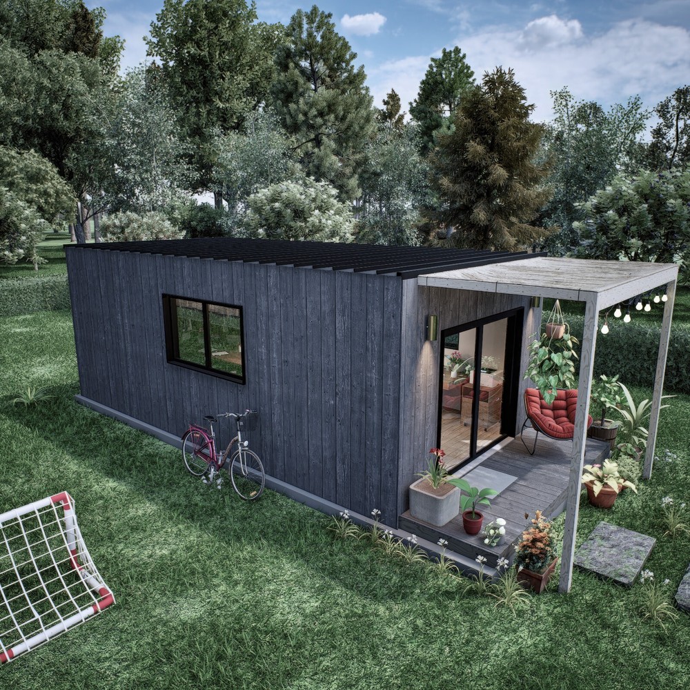 Tiny Office Plan, 12’ x 24’ Small Office Plans, Tiny House Plans, Hard Copy