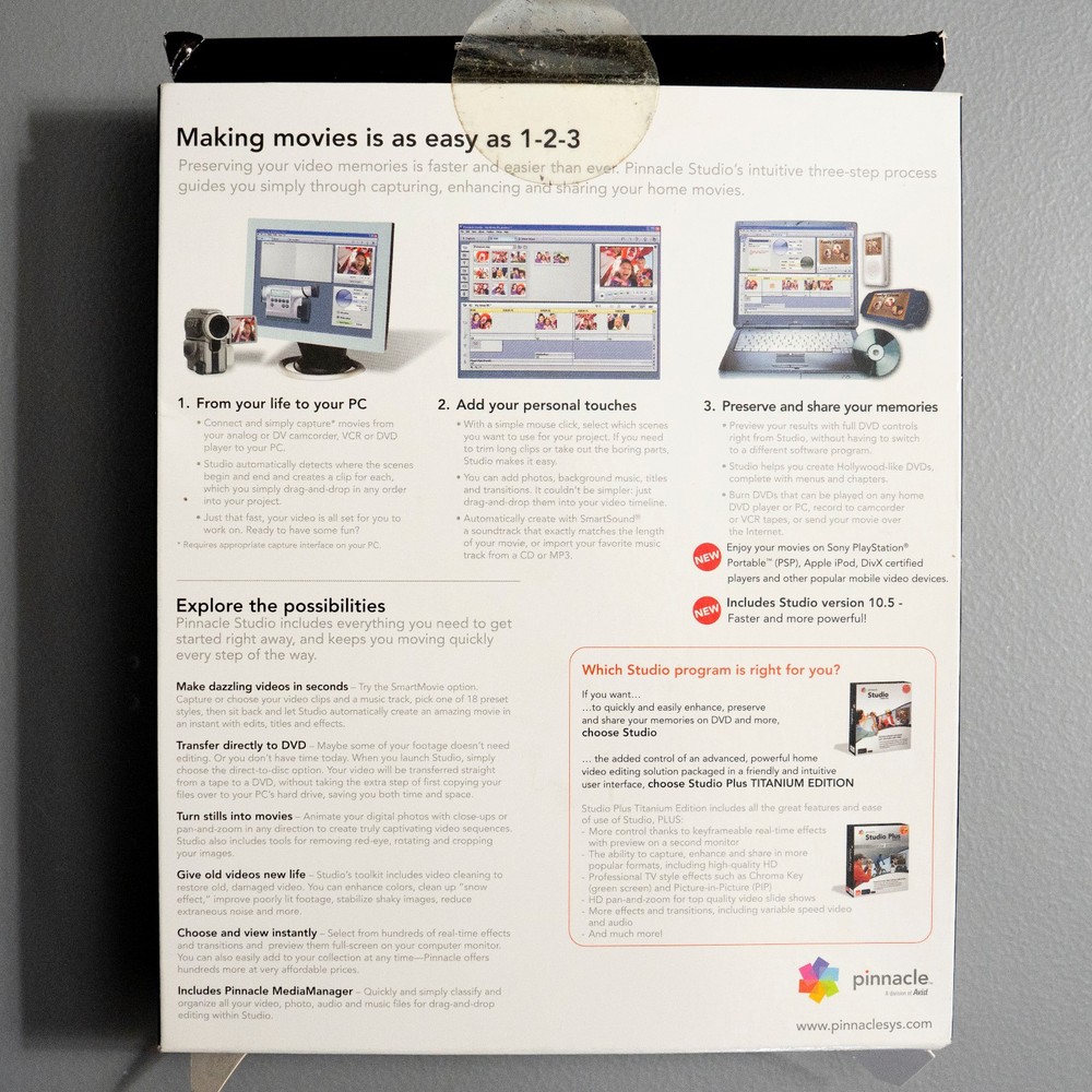 Pinnacle Studio Version 10.5 Video Editing Software - 2006