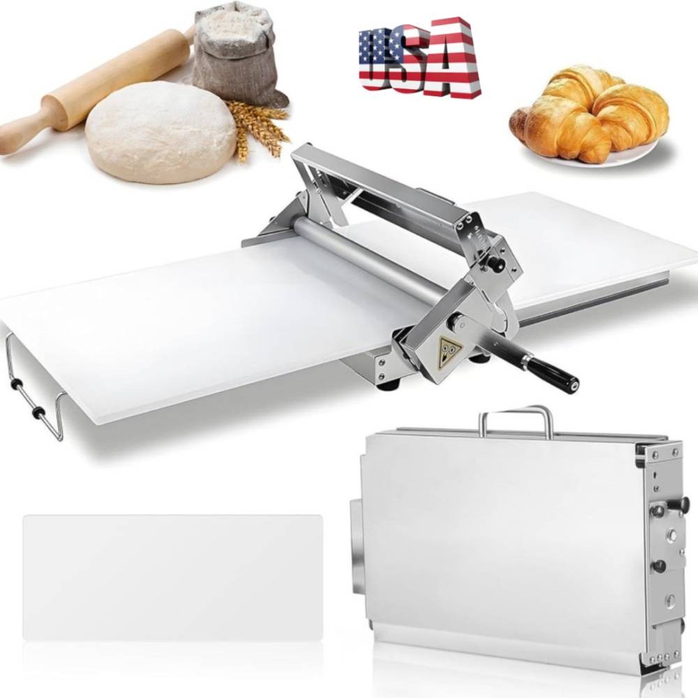 Folding Dough Rolling Machine Adjustable Thickness 0-25mm for Pizza Bread Pastry