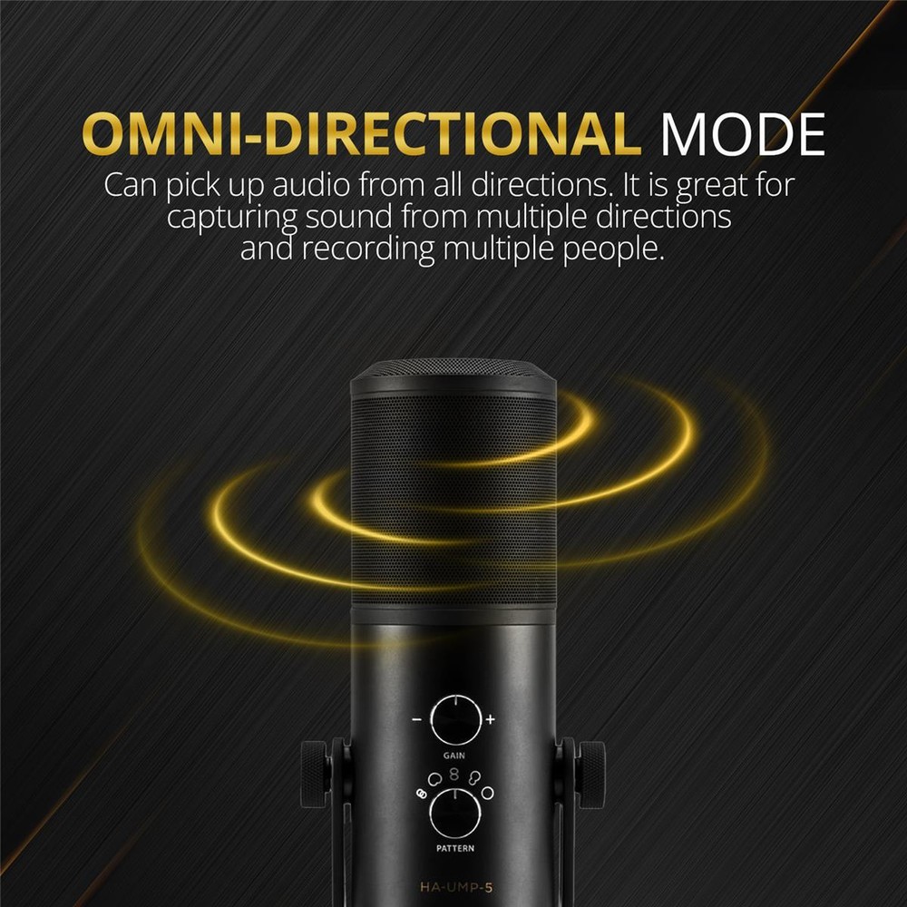HA UMP-5 Professional USB Multi-Pattern Condenser Microphone #HA-UMP-5