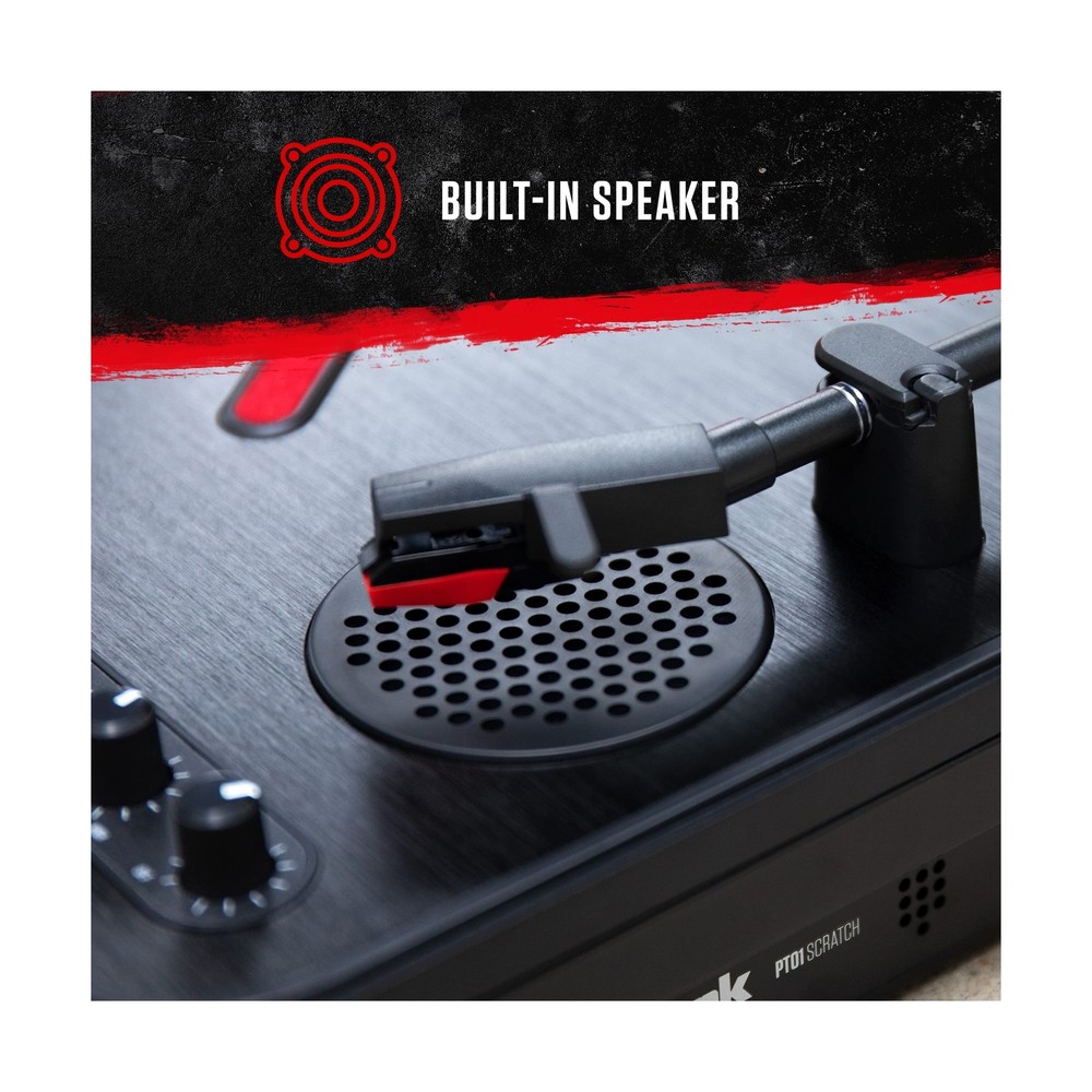 Numark PT01 Scratch | DJ Turntable for Portablists With User Replaceable Scra...