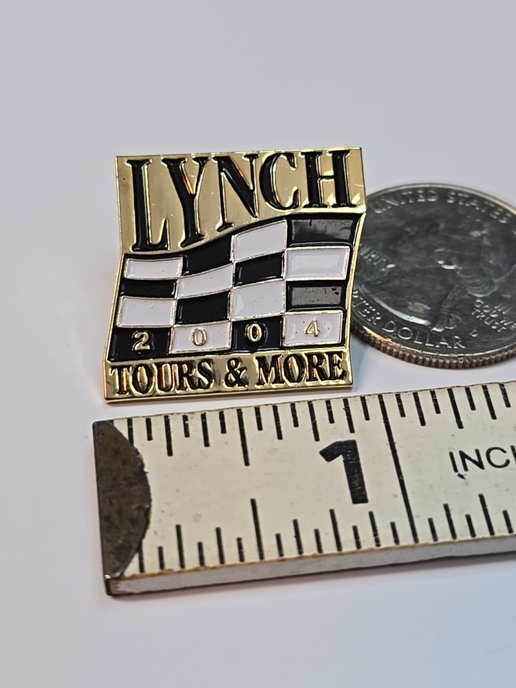 Lynch Tours & More 2004 Checkered Flag Lapel Pin