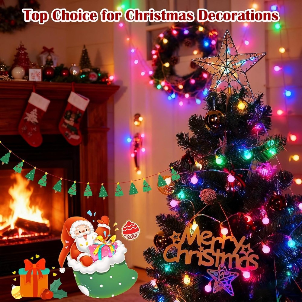Elegant 33FT 100LED Christmas String Lights - Remote & Timer Function Included
