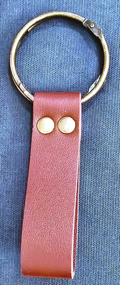 Faux Leather Keychain Keyring