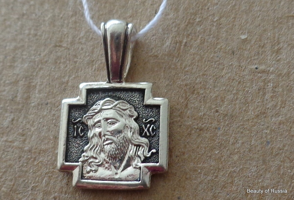 sterling silver 925' cross  Pendant  Christ    #48