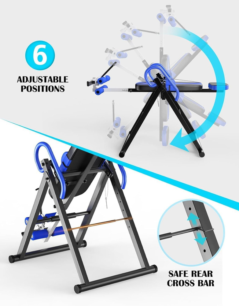 Gravity Inversion Table for Back Pain Relief 2026 New Inversion Table W/Lumbar S