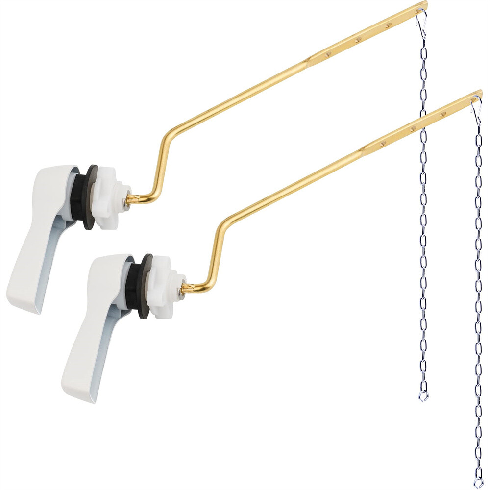 2Pack Universal Side Mount Toilet Handle Trip Lever Tank Flush Lever Replacement