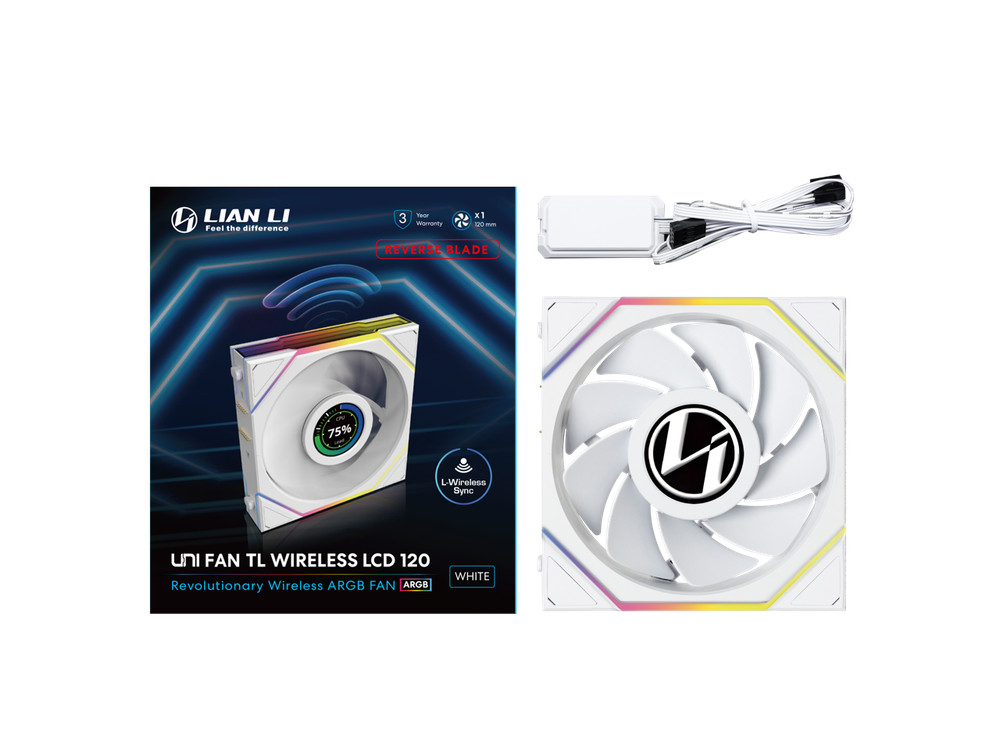 LLian Li UNI Fan TL LCD 120 Wireless - Single Pack (Reverse Blade) - Controller