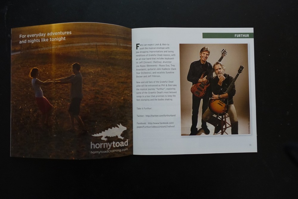 Furthur Santa Barbara Bowl Program 2012 Grateful Dead