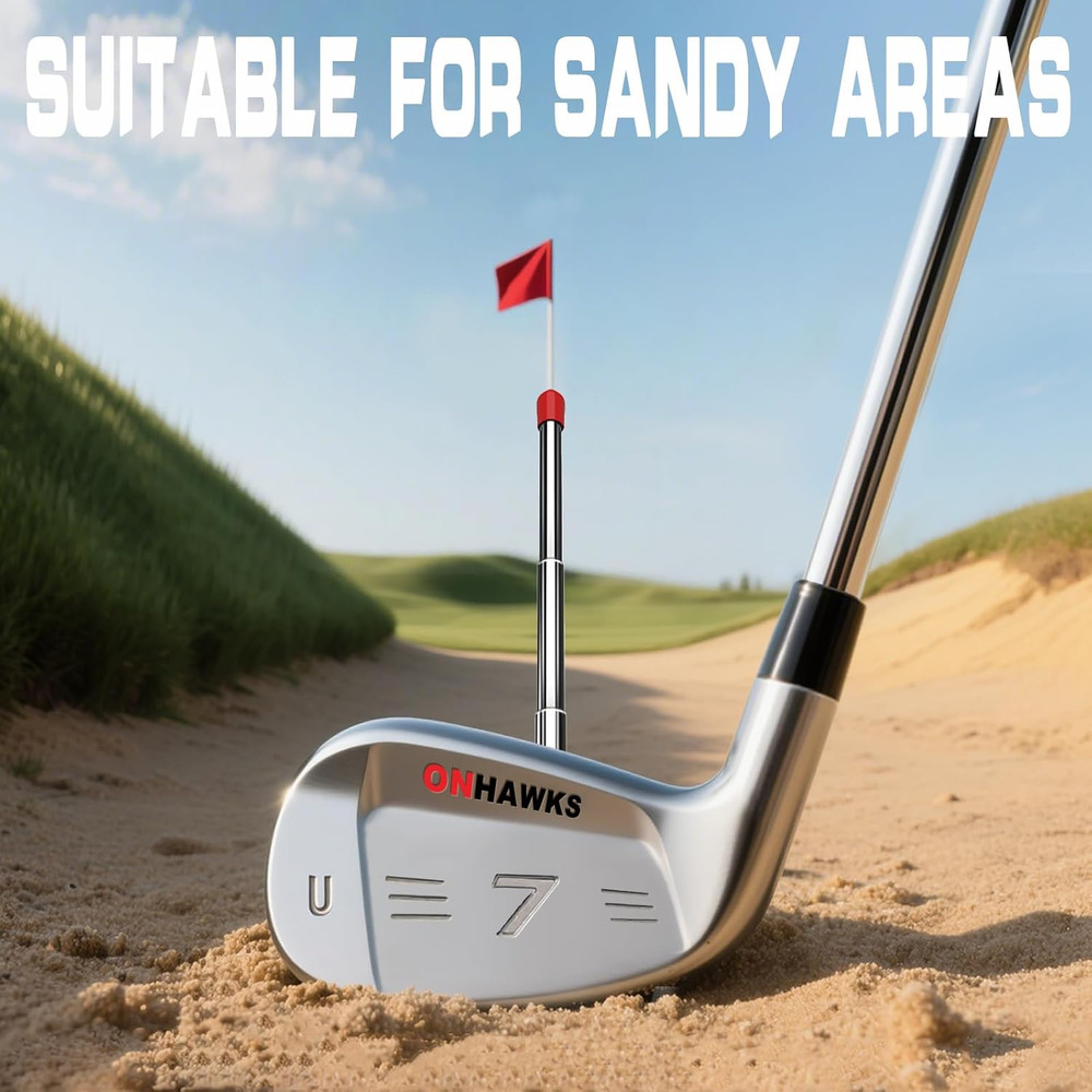 Golf Alignment Rods-Club Alignment Sticks with Telescopic Magnetic Corrector Tra