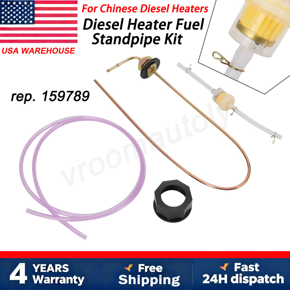 US For Extra Capacity Tank Chinese Diesel Heater Metal Fuel Line Standpipe Kit