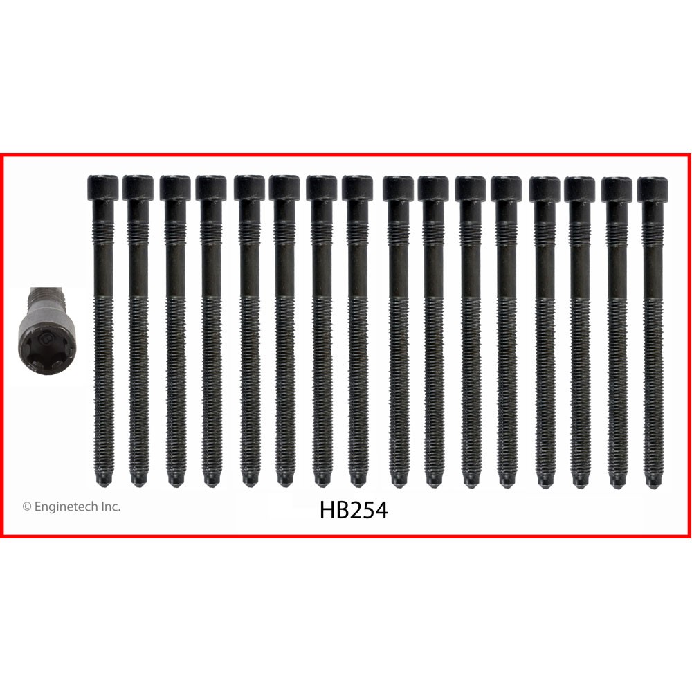 Enginetech Engine Cylinder Head Bolt Set HB254;