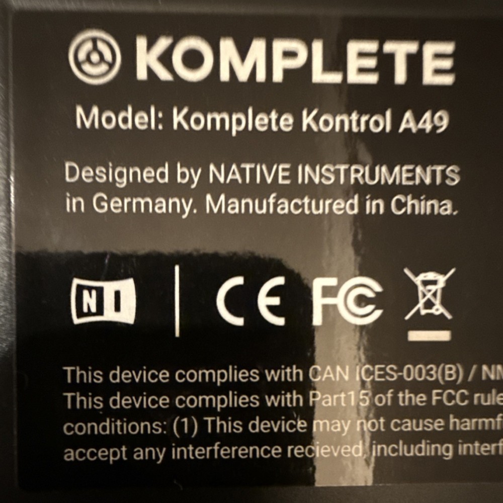 Native Instruments Komplete Kontrol A49 49-Key MIDI Keyboard Controller