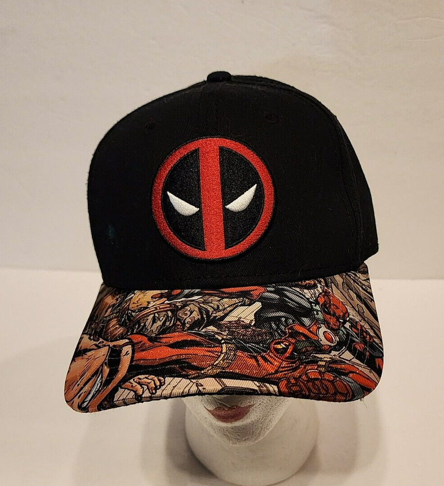 Deadpool Marvel Comic cap sublimated bill structured adjustable snap back