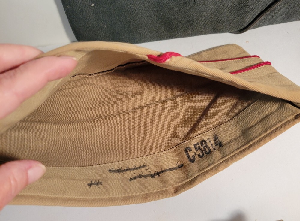6 Military Garrison Caps Vintage