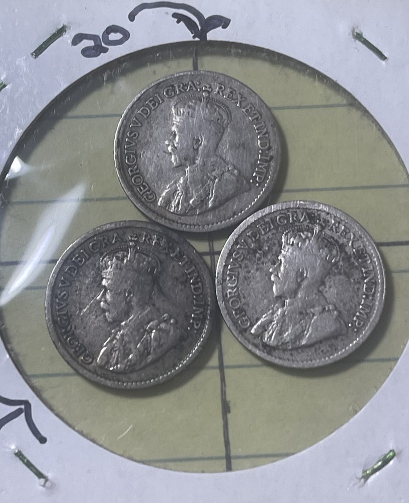 canada 5 cents silver lot