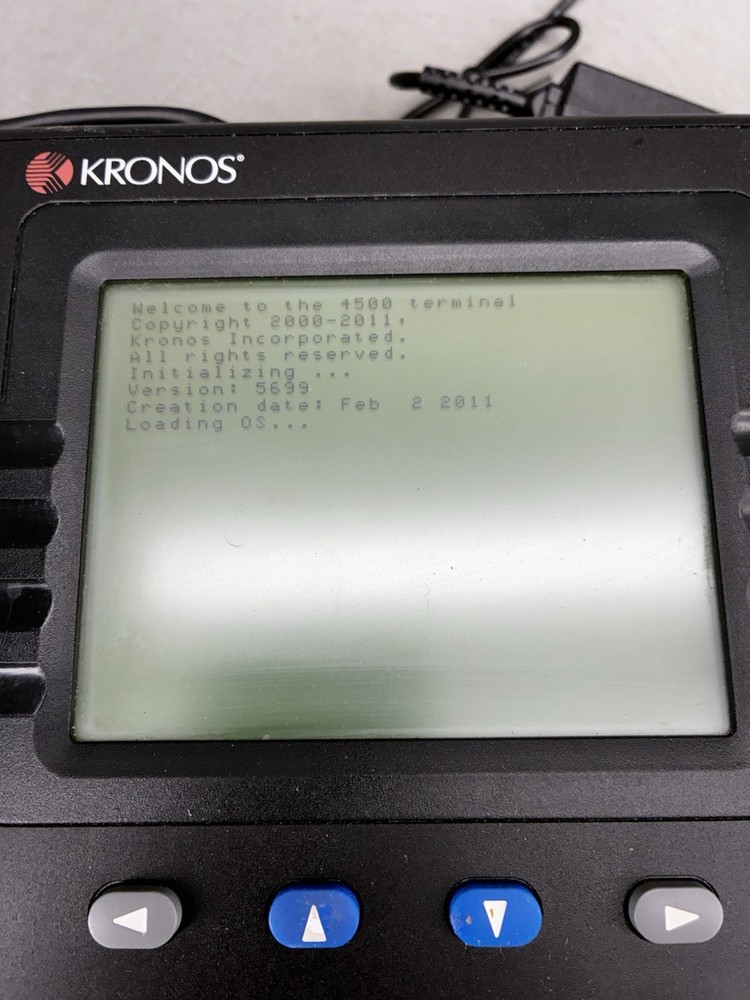 Kronos System 4500 Time Clock Employee Time Attendance Terminal