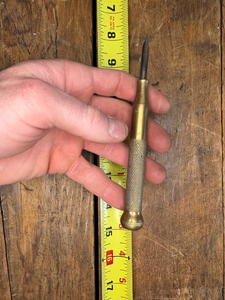 Vintage Solid Brass 4-piece Nesting Screwdriver Set Flat Head 6" Antique Tool