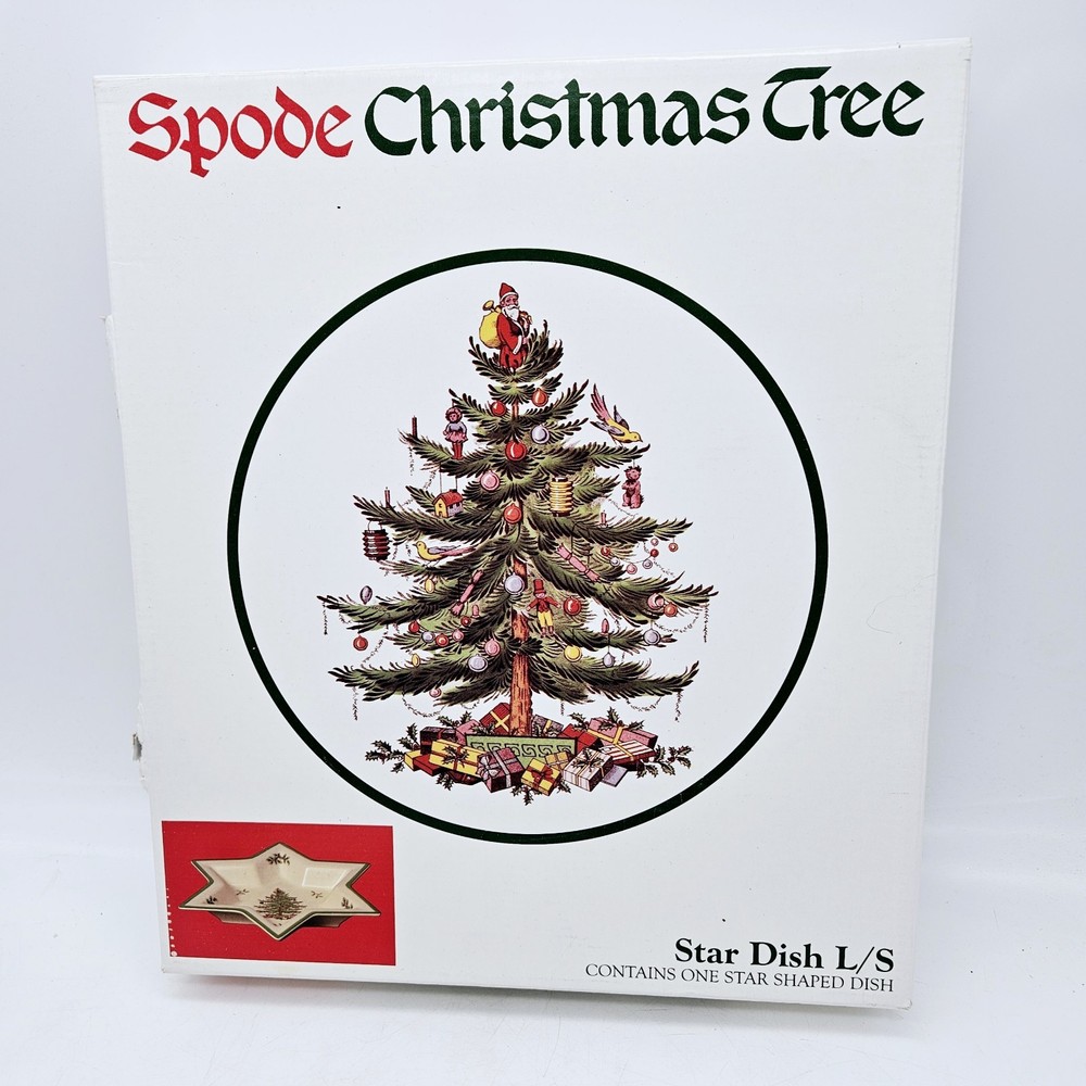 Spode Christmas Tree 12" Star Dish L/S A1 in Original Box